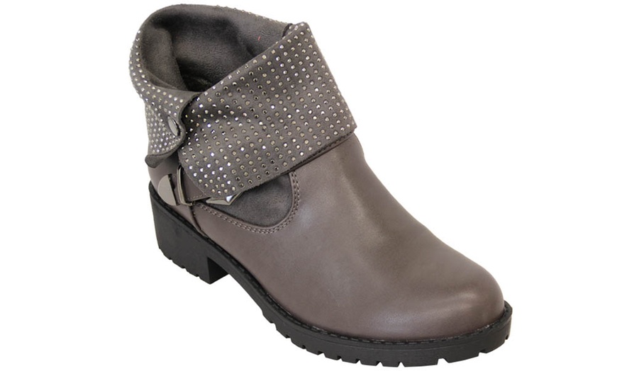 Image 6: Women's Cuban Heel Biker Boots