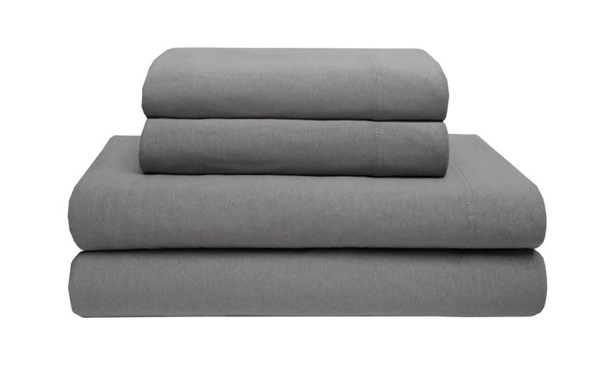 Elite Home Products Jersey Knit 100% Cotton Sheet Set | Groupon