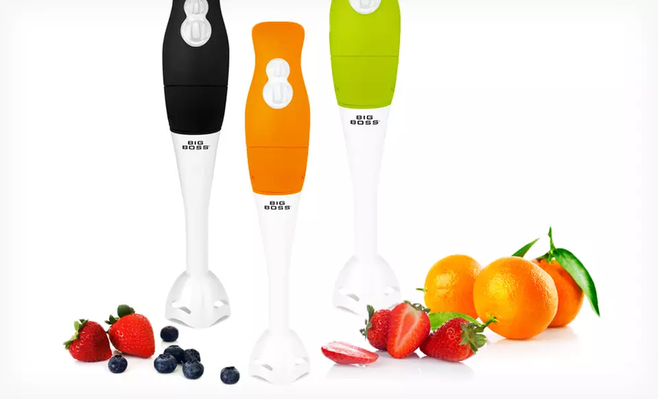 Big Boss Stick Blender in Black, Green, or Orange. - Primary Image