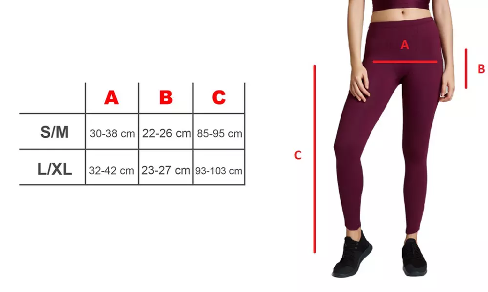 Pack 3 ou 5 leggings thermiques bordeaux - Second Medium