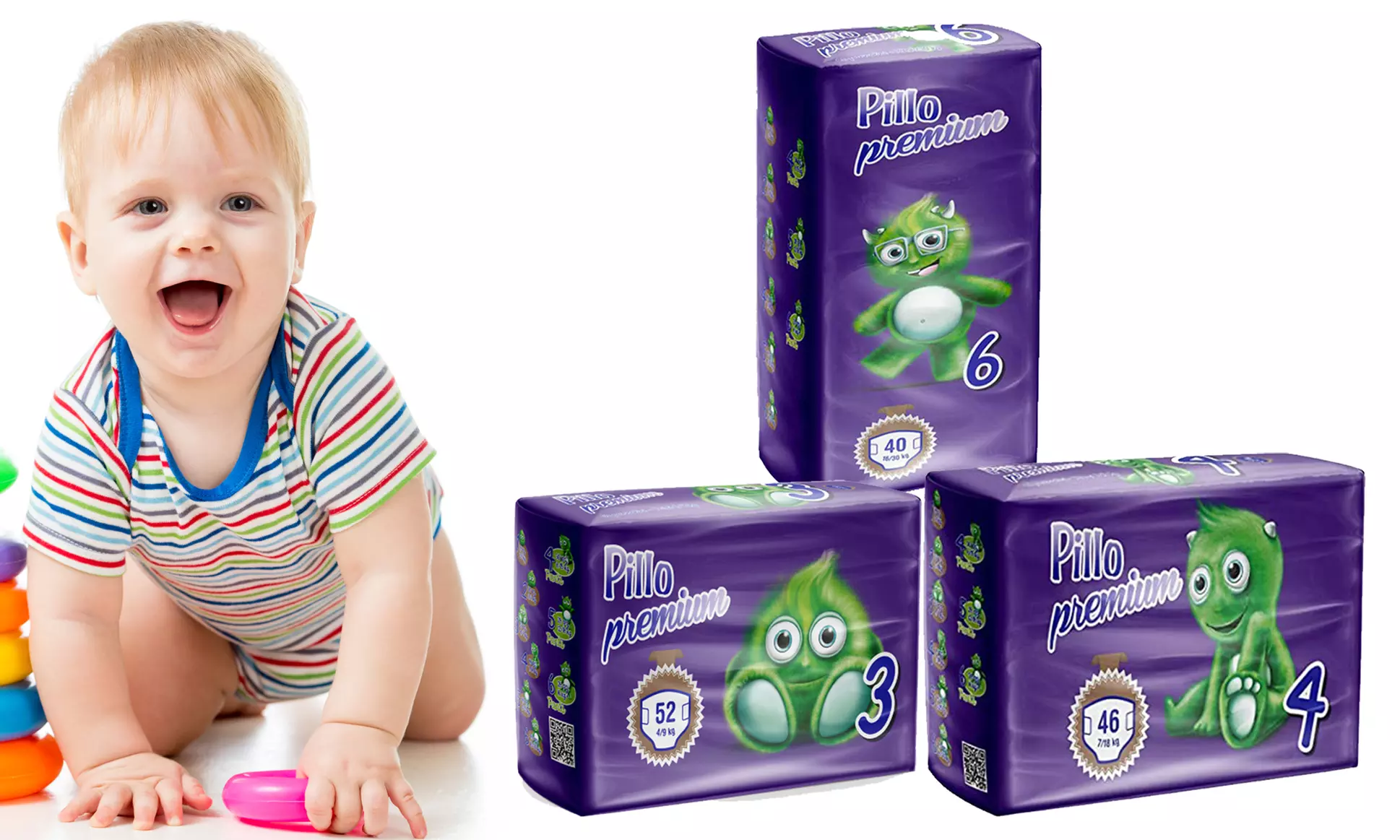 Fino a 208 pannolini Pillo Made in Italy disponibili in 4 taglie - Primary Image