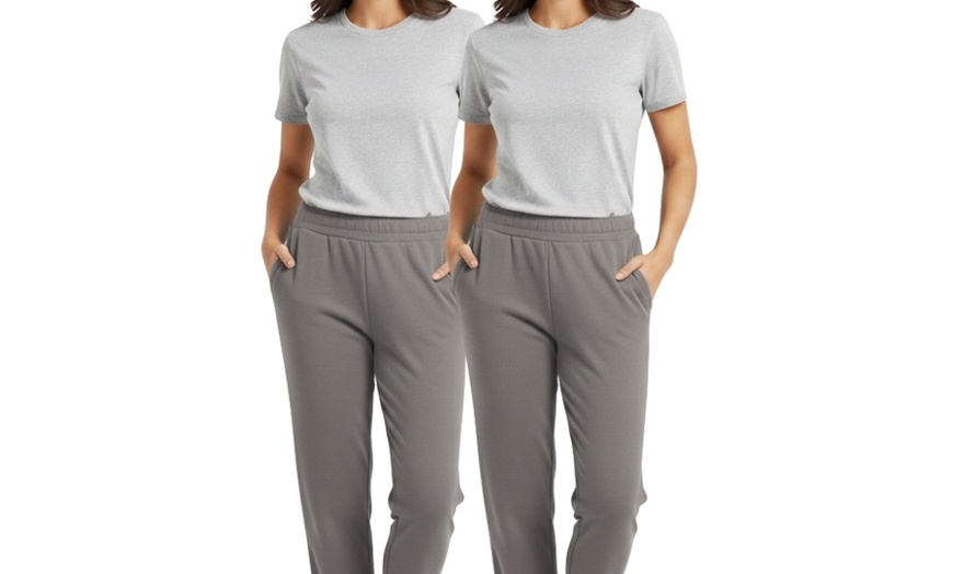 Image 4: Set 2 pantaloni da tuta da donna in micropile