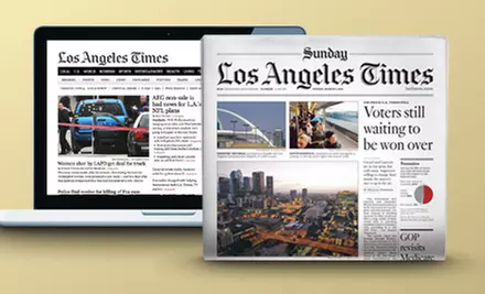 6- or 12-Month Sunday Print Subscription with Daily Digital Subscription to “Los Angeles Times” (81% Off) - Primary Image