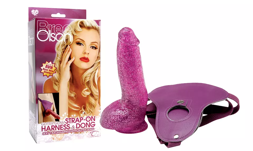 Bree Olson Glitter Glam 7" Strap-On Harness and Dong - Second Medium