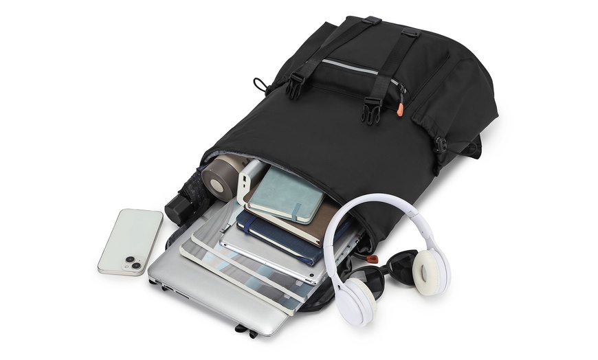 Image 6: Backpack with USB Charging and Dedicated Laptop Sleeve