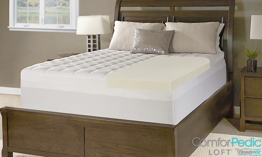 beautyrest 4.5 quilted memory foam mattress topper