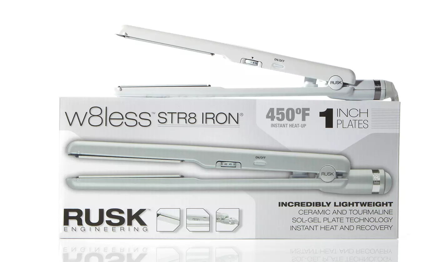Rusk W8less Professional Str8 Ceramic Tourmaline 1" Flat Iron - Primary Image