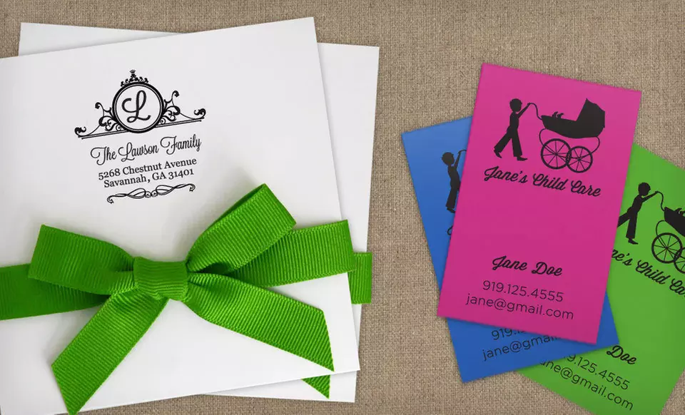 $29 for a Personalized Self-Inking Stamper from InvitationBox ($49.99 List Price). Free Shipping. - Second Medium
