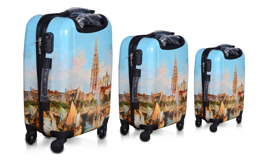 Image 7: Hard Case 3-Piece Luggage Sets