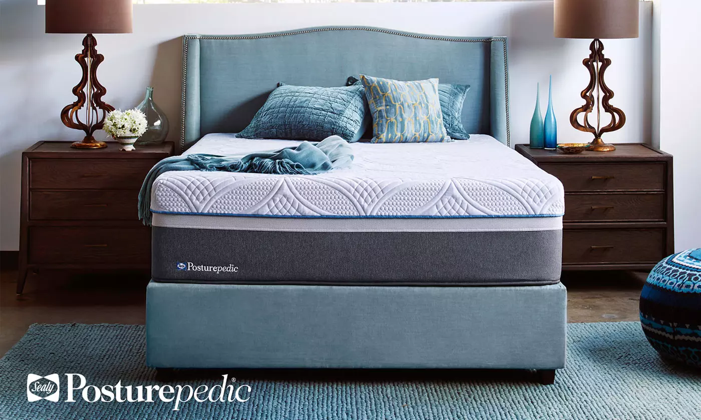 Sealy Posturepedic Premier Hybrid Series Cobalt Firm Mattress Set with $50 Visa Card. Free Delivery. 10-Year Warranty.  - Primary Image