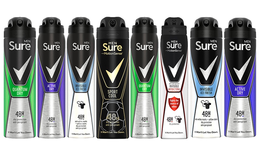 Image 1: Six-Pack of Sure for Men Antiperspirant Body Spray Deodorant