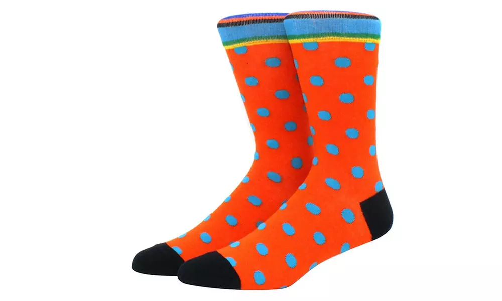 1, 4 ou 8 paires de chaussettes pour homme à motifs géométriques