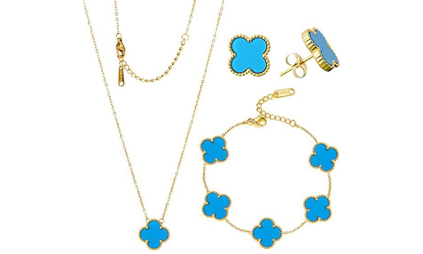 Image 11: Four-Leaf Clover Themed Jewellery Set 