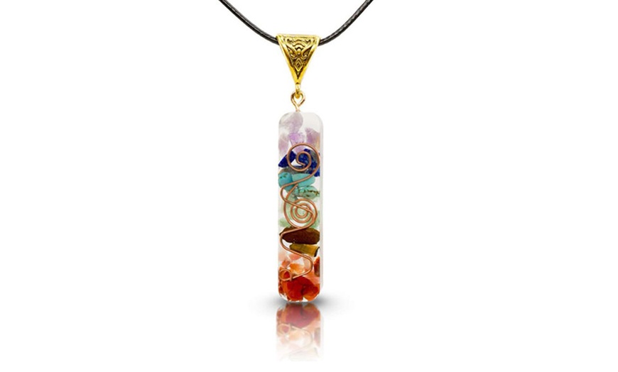 Image 7: Collier en cristal et métal