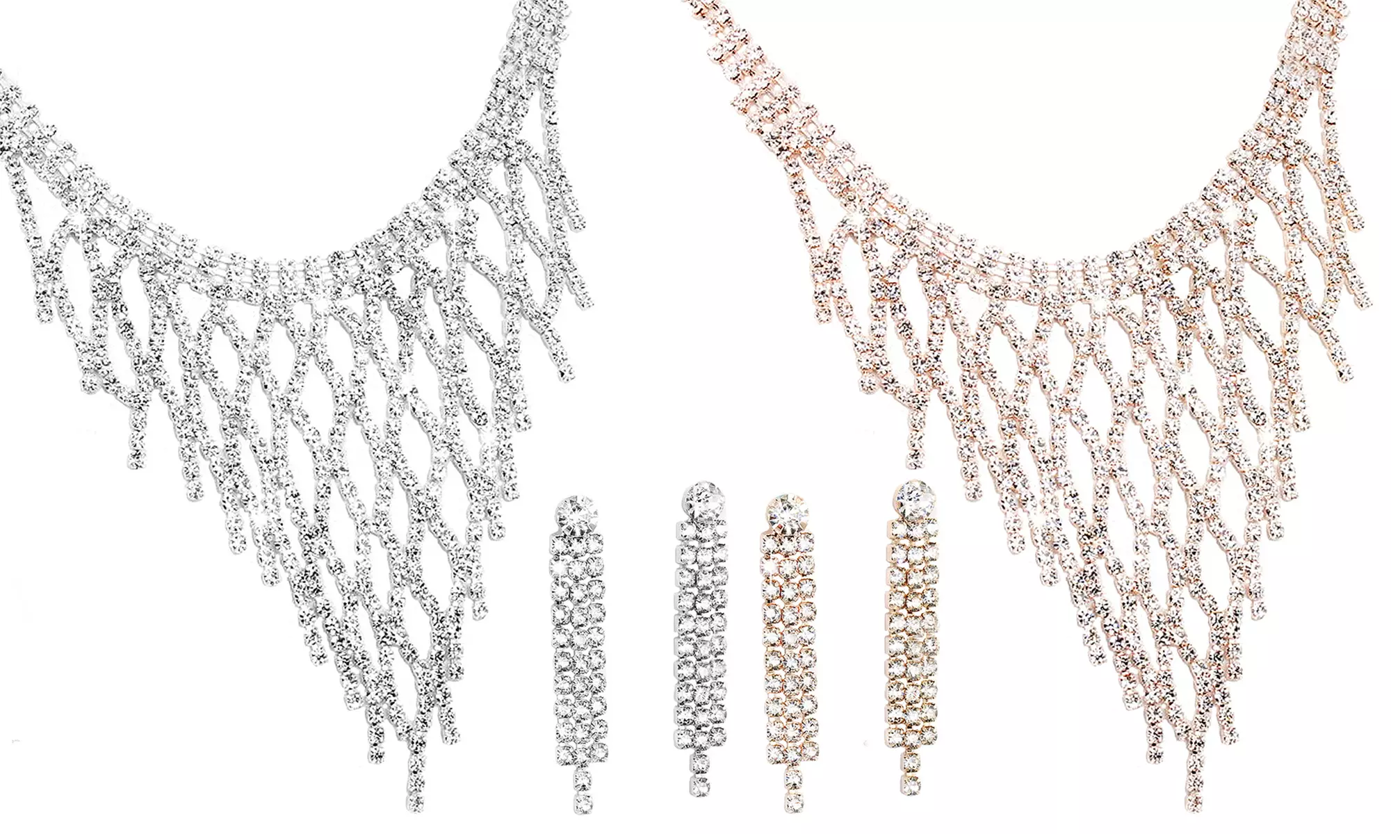 1 ou 2 parures collier soirée ornée de cristaux Swarovski® - Primary Image