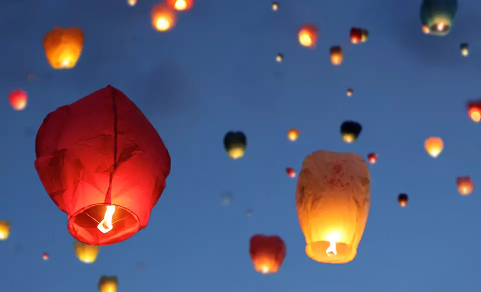 Chinese Lanterns from Chinese Sky Lanterns (Up to 61% Off). Two Options Available. - Primary Image