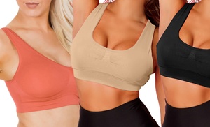 Women's Seamless Stretch Padded Sports Bra