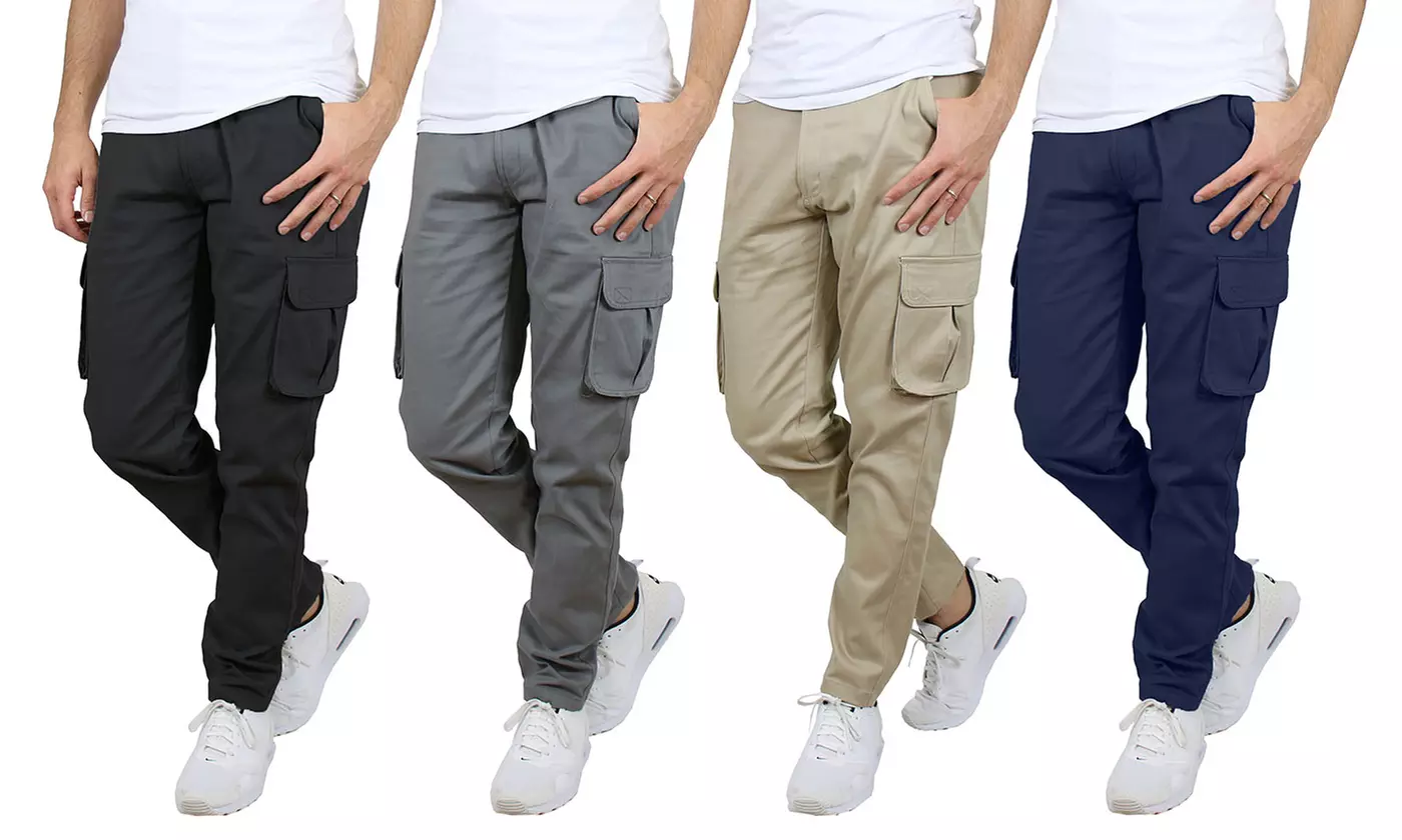 2-Pack Men's Slim-Fit Cotton-Stretch Cargo Pants - Primary Image