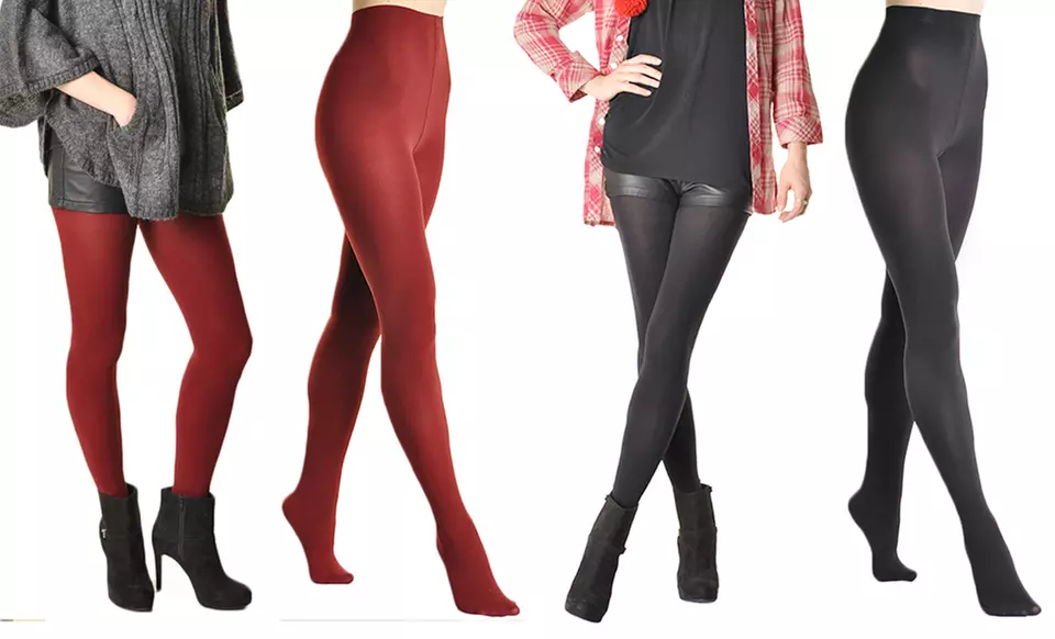 Angelina Women's Brushed Interior Thermal Tights (2-Pack) - Primary Image