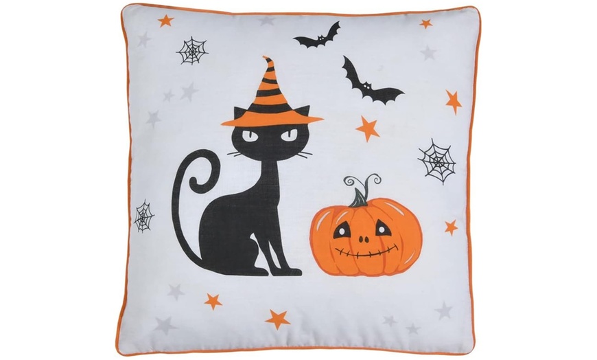 Image 2: Celestial Metallic or Halloween Print Stylish Cushion