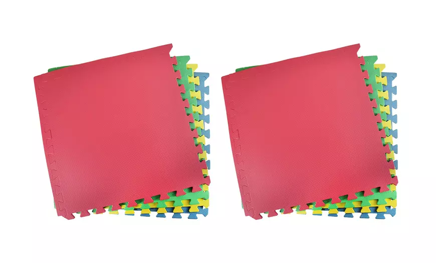 Image 11: 4 Interlock Foam Floor Mats