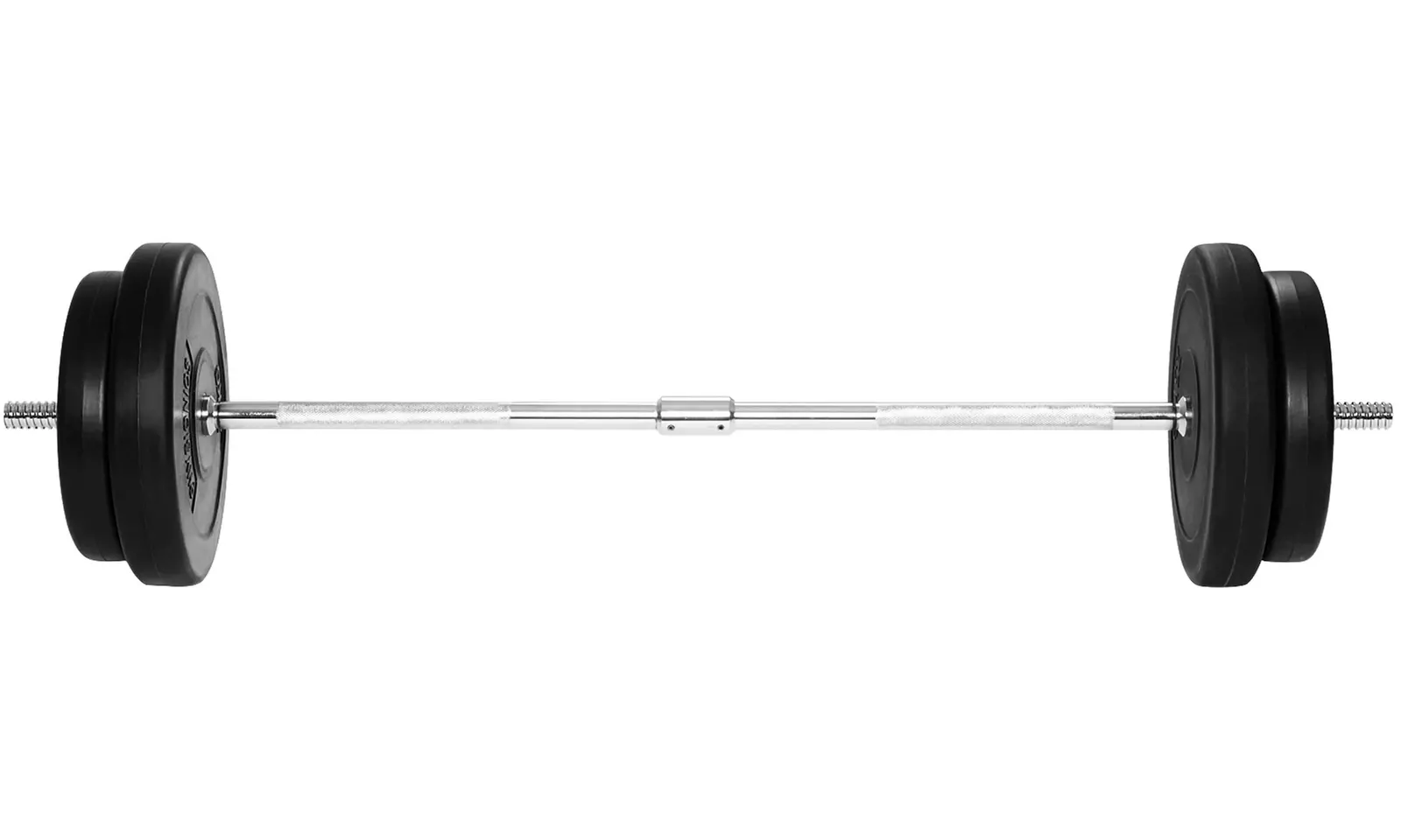 physionics Langhantel-Set mit Stangen und Gewichtsplatten 30 kg in Schwarz - Primary Image