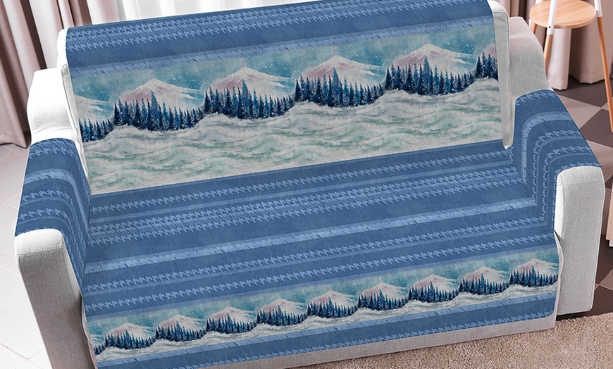 Image 7: Copridivano antiscivolo con stampa