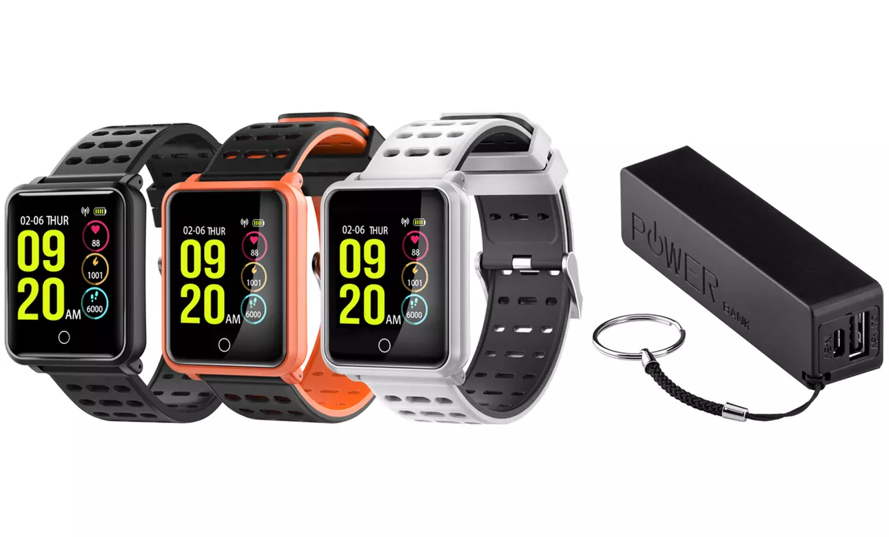 Montre connectée tracker d'activités à écran tactile avec powerbank en option - Primary Image