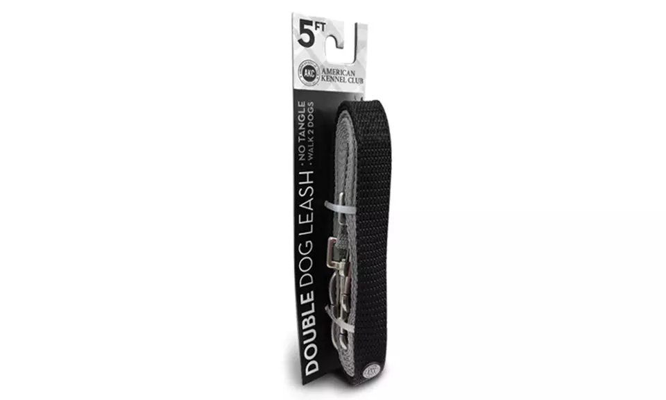 AKC 5Ft. Double Dog Leash - Second Medium
