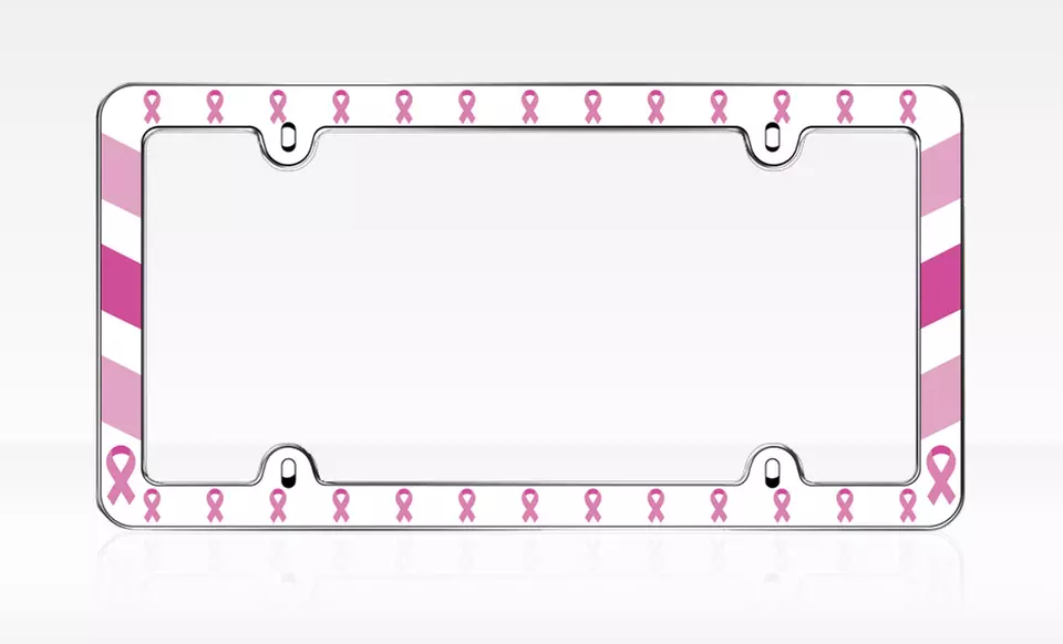 Framez Pink Ribbon License-Plate Frame. Free Returns. - Primary Image