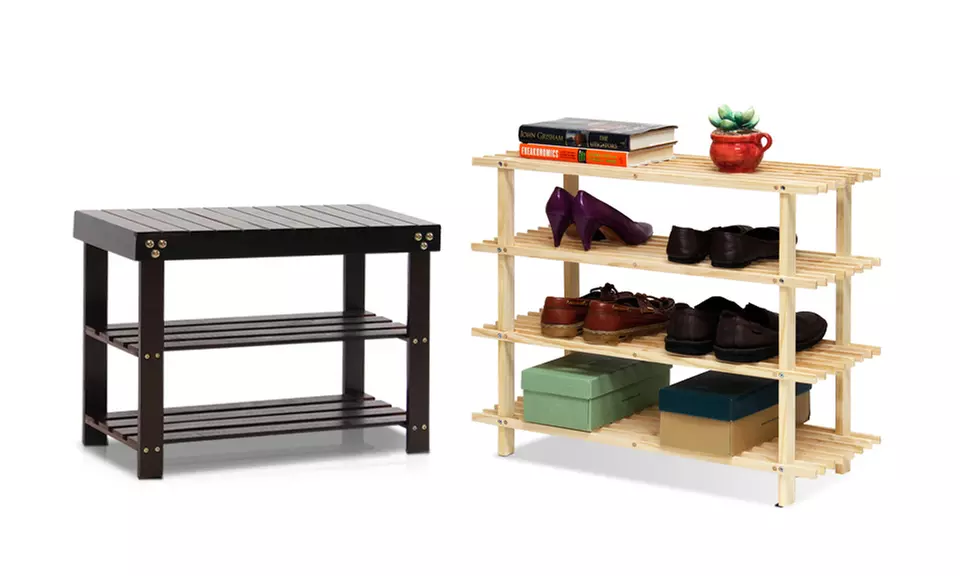 Furinno Solid Wood Shoe Rack - Primary Image