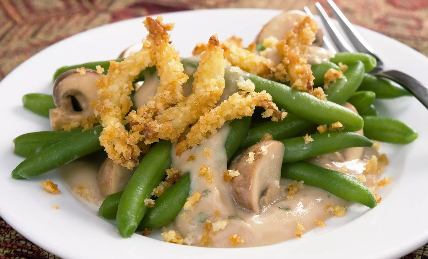 Thanksgiving Turkey Dinner with Green Beans and Gravy  - Second Medium