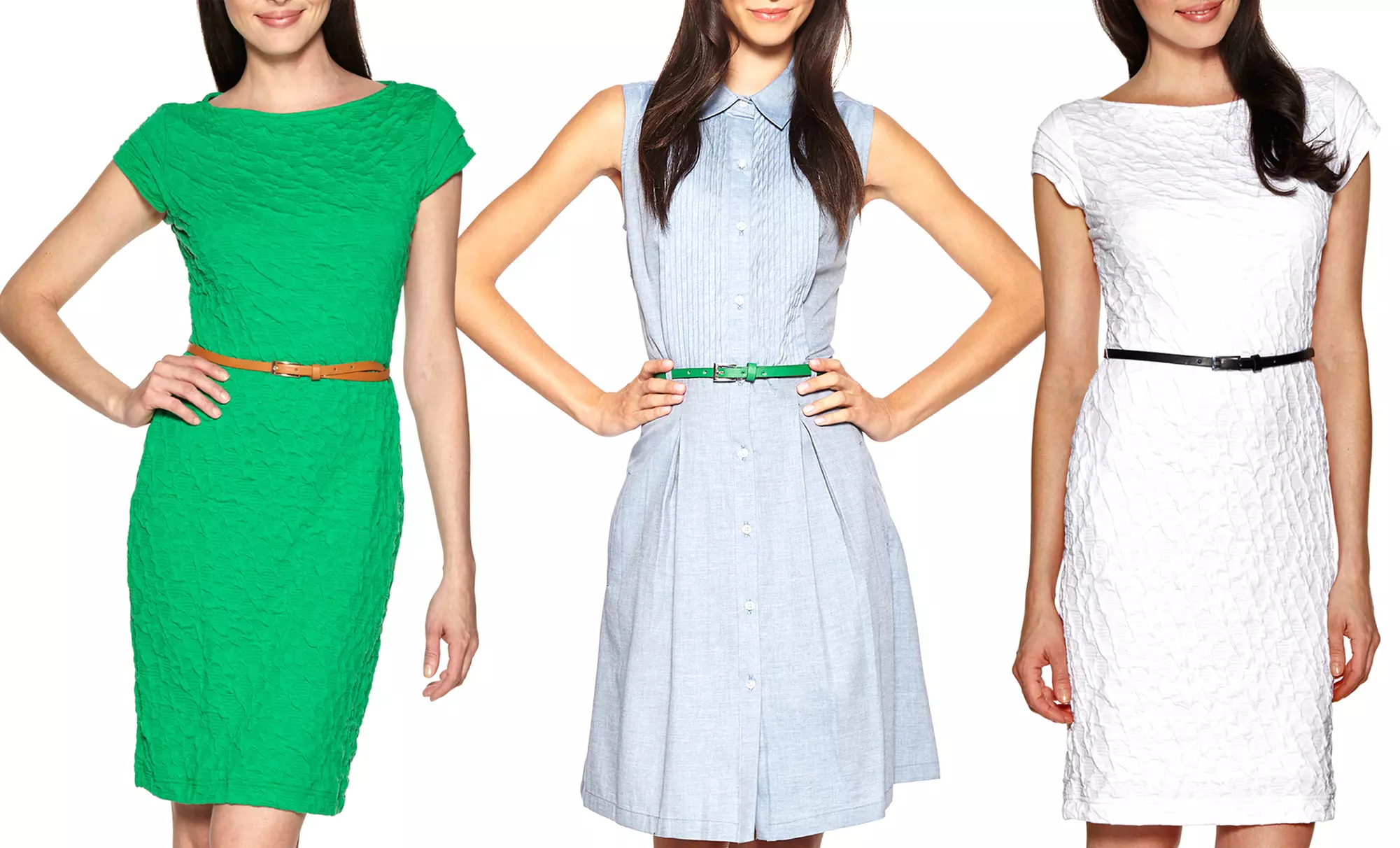 Sharagano Knit or Chambray Dress. | Brought to You by ideel - Primary Image
