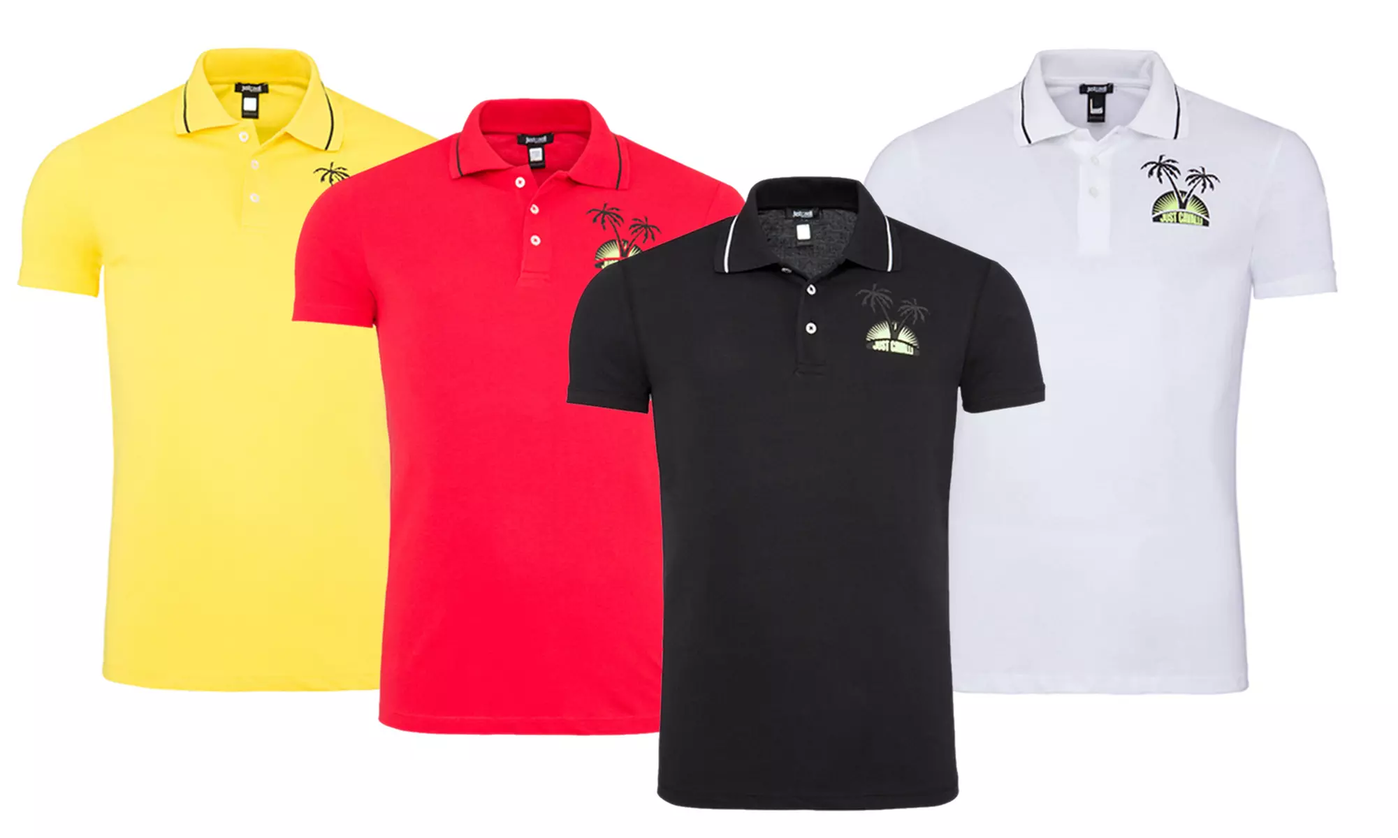 Polo da uomo in cotone Just Cavalli, disponibile in vari colori e taglie - Primary Image