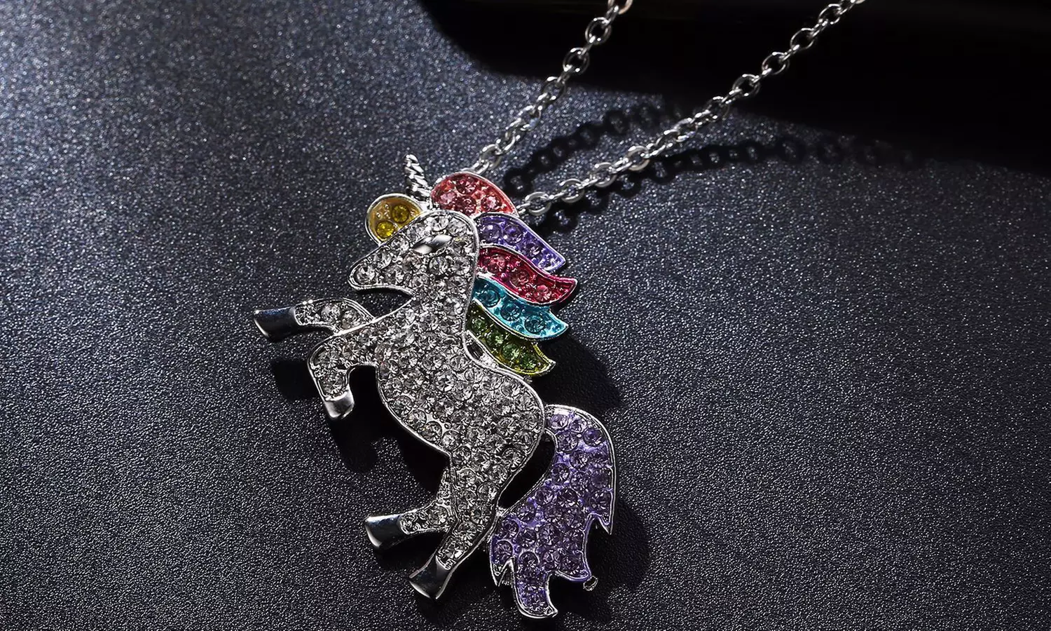 1x oder 2x Halskette oder Armband mit Einhorn-Anhänger für Kinder