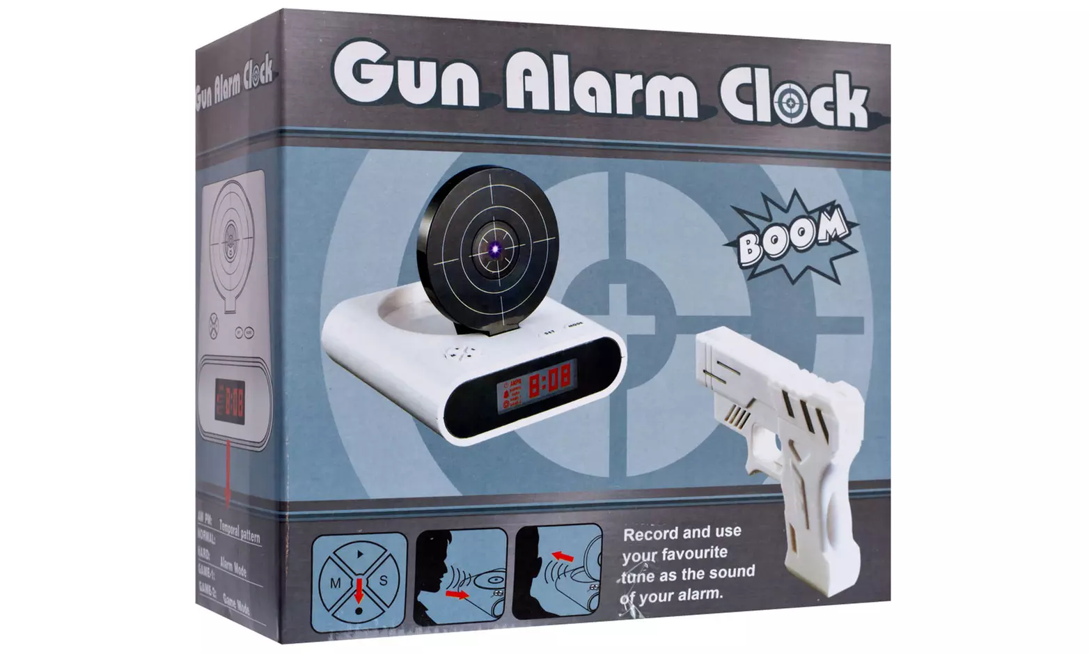 Gun and Target Recordable Alarm Clock - Second Medium