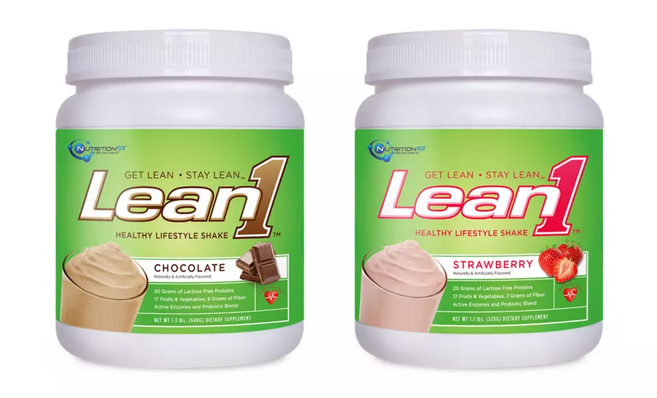 $14.99 for Nutrition53 Lean1 Healthy Performance Meal-Replacement Shake Mix ($29.99 List Price). Four Flavors Available. - Primary Image