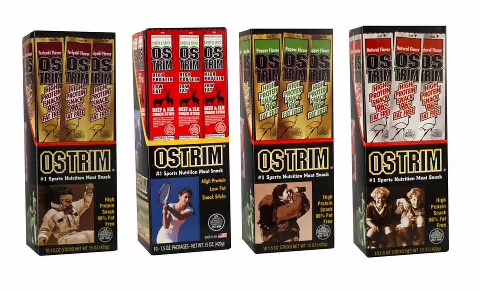 20-Count of Ostrim Beef and Elk or Beef and Ostrich Snack Sticks - Primary Image