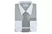 Berlioni Men's Dress-Shirt Set with Tie and Pocket Square - Second Medium