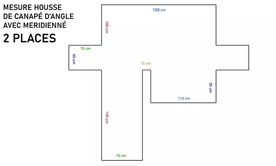 Wasserabweisender Bezug für Sofa mit Chai­se­longue