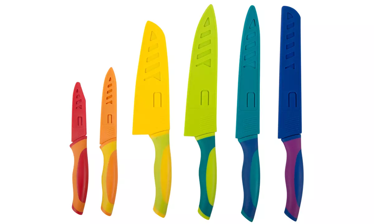 Set of 6 Core Kitchen Knives with Sheaths - Primary Image