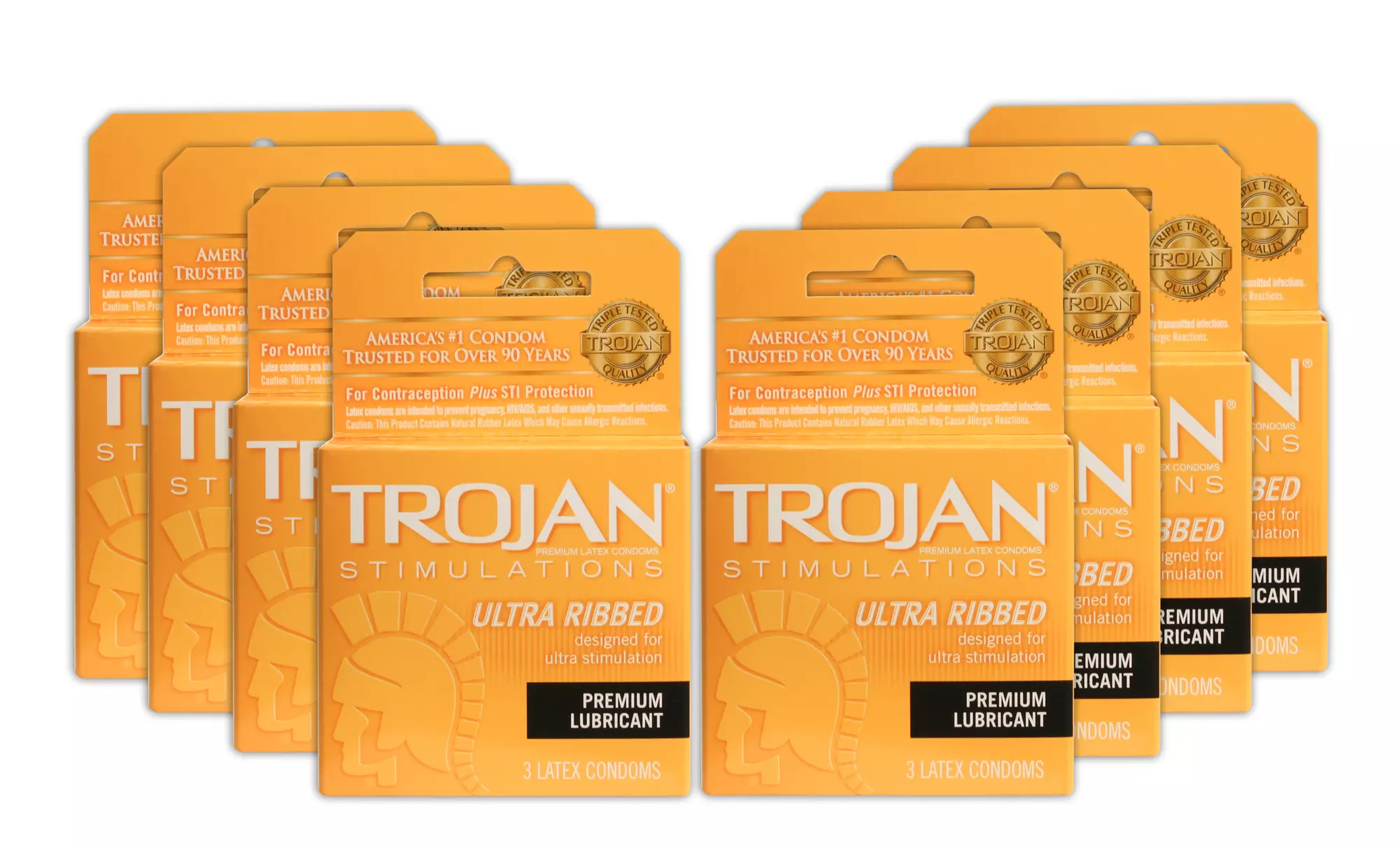 Trojan Ribbed Condoms (24ct.) | Groupon Goods