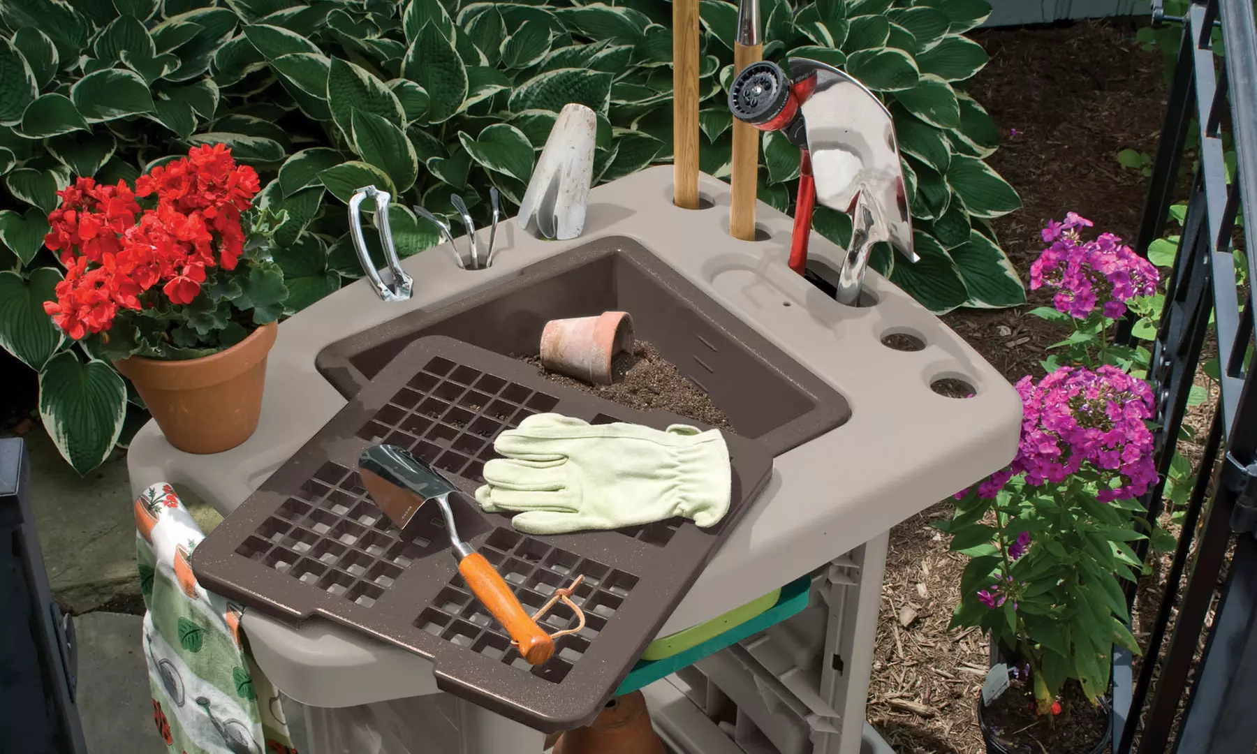 Suncast Wheeled Garden Cart - Primary Image