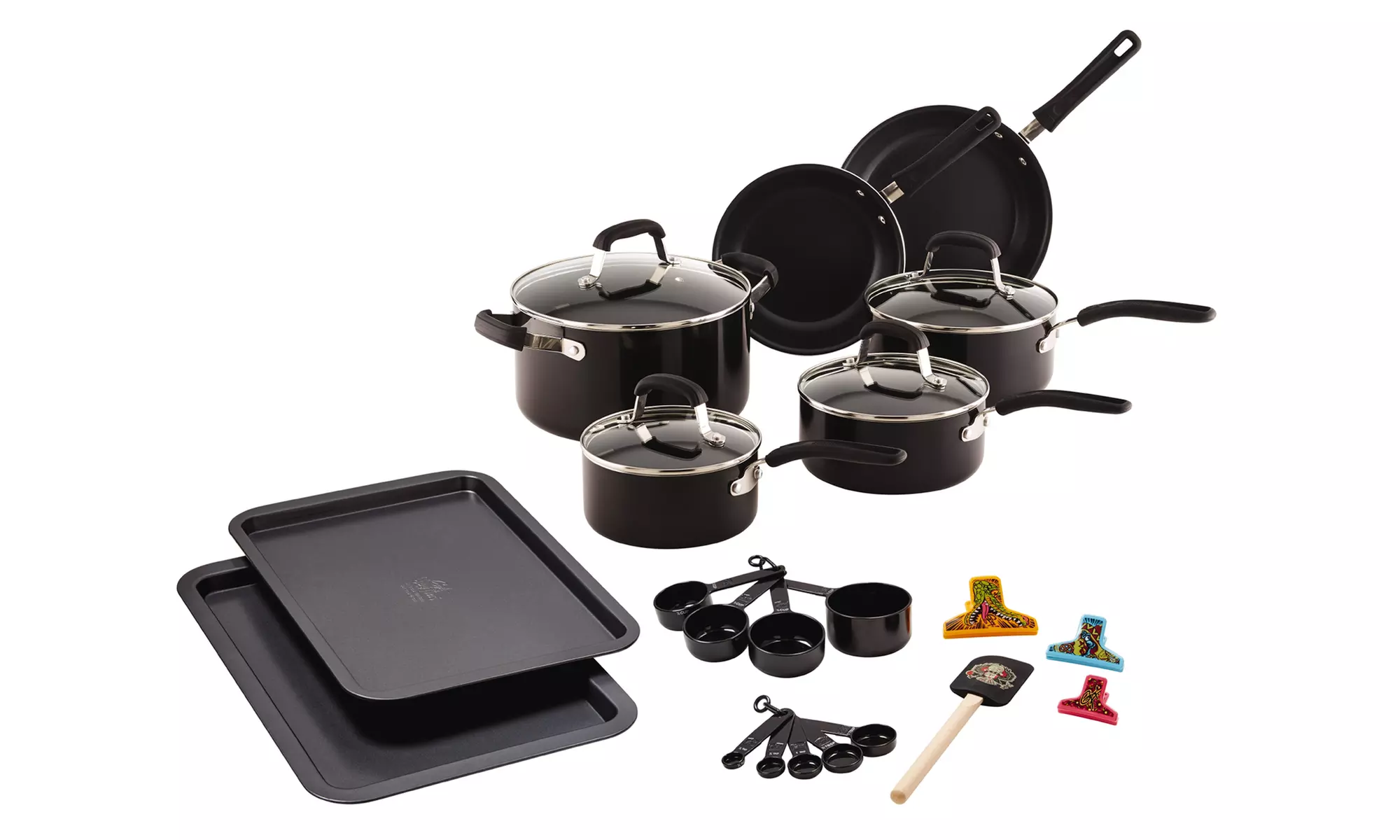 Guy Fieri Nonstick Aluminum Cookware Set (25-Piece) - Image 2