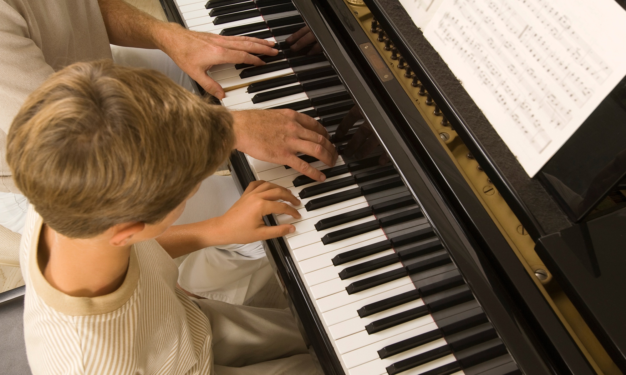 Private music lessons in various instruments with flexible options