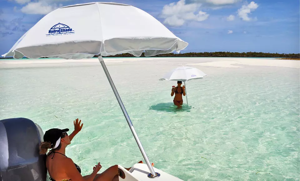 $69.99 for a Hydra Shade Adjustable Boat Umbrella and Beach Shade ($135 List Price). Free Shipping. - Primary Image