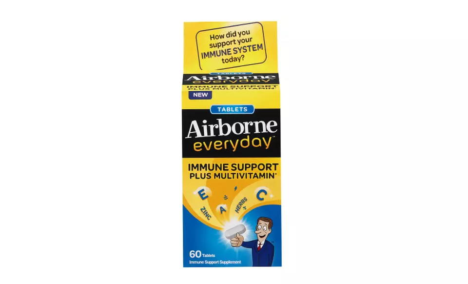 Airborne Everyday Immune Support Plus Multivitamin; 3-Pack of 60-Count Bottles + 5% Back in Groupon Bucks - Primary Image