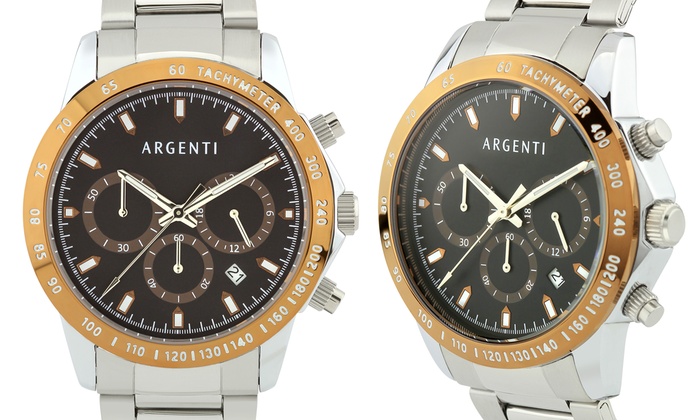 argenti carmichael men's chronograph watch