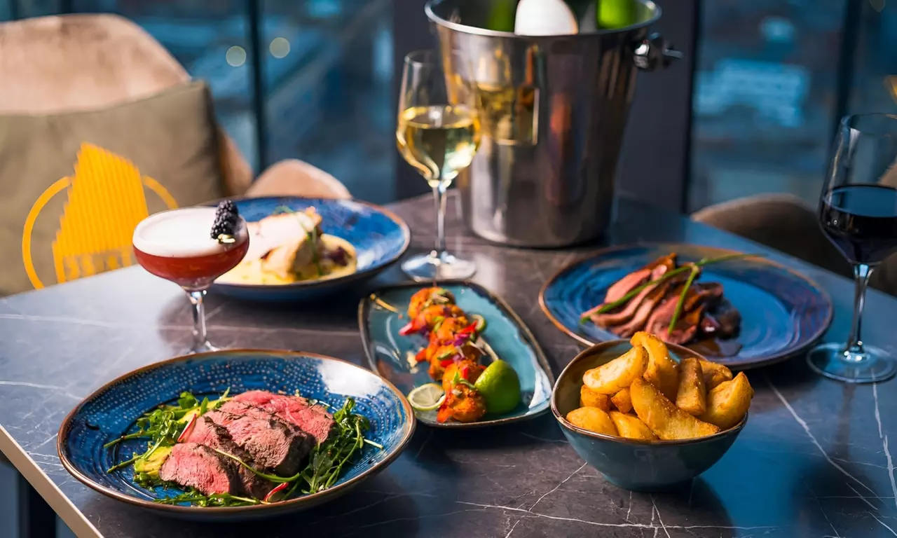 2-Course Dining & Cocktails for 2–4 People with Live Music at 3Sixty