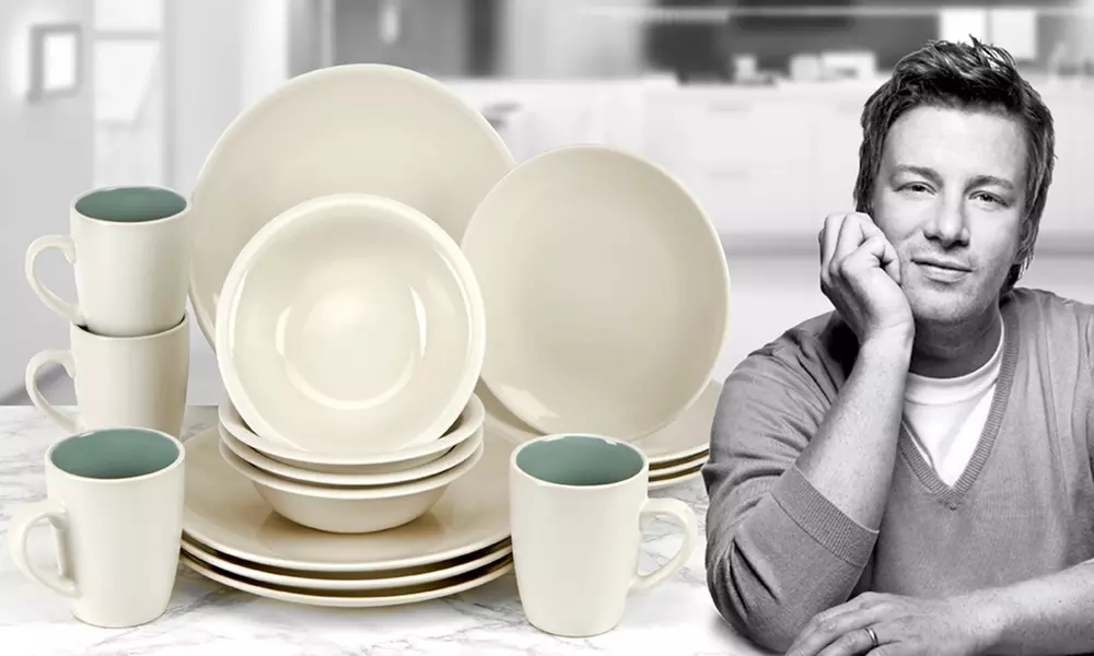 One or Two Jamie Oliver Essentials 16-Piece Dinner Service Set from £29.99 With Free Delivery (Up to 75% Off) - Primary Image